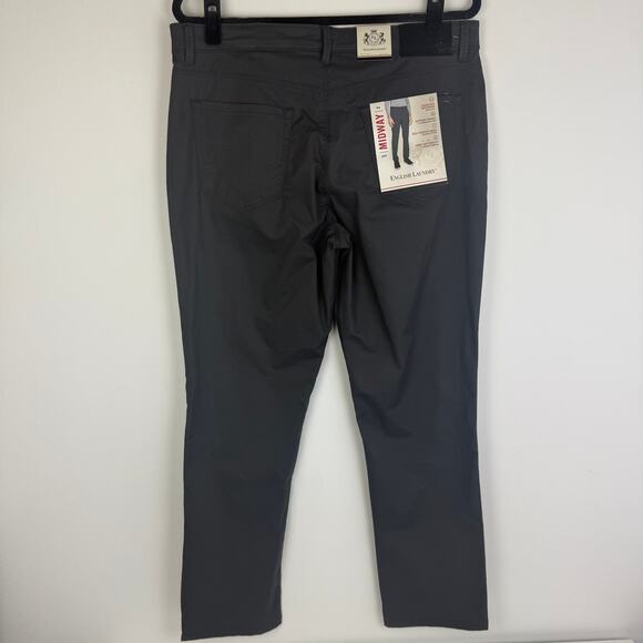 NWT English Laundry Mens Midway Tech Stretch Straight Leg Grey Pants 34 x 30 - Picture 2 of 10